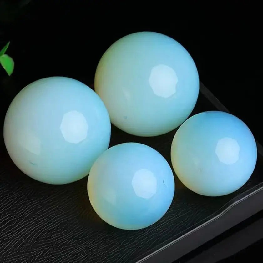 Natural White Opal Crystal Sphere
