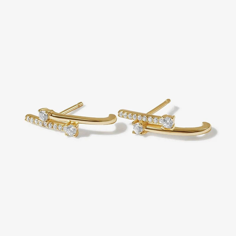 Gold Plated Cubic Zirconia Earrings (8 style options)