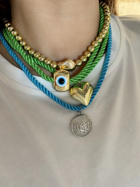 Thick Rope Charm Necklaces