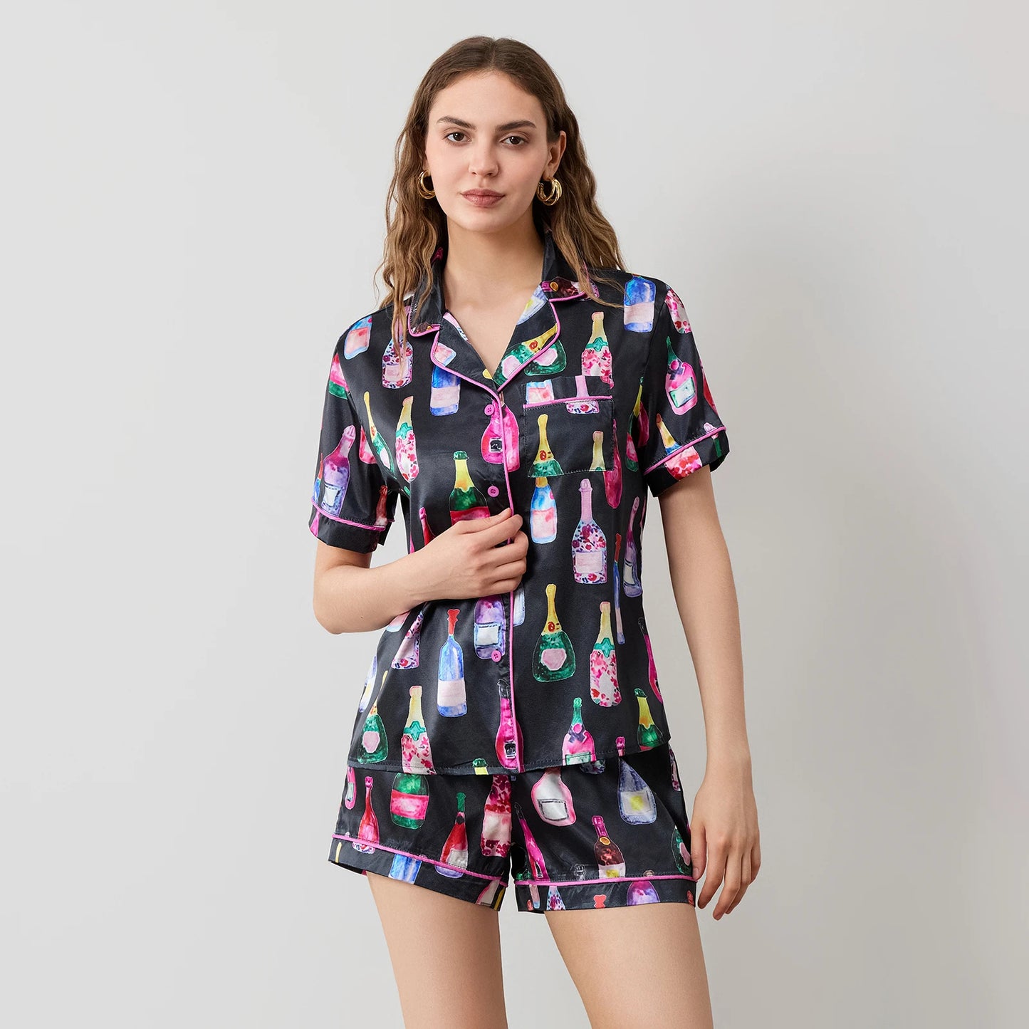 Champagne Lounge Set (Shirt & Shorts)