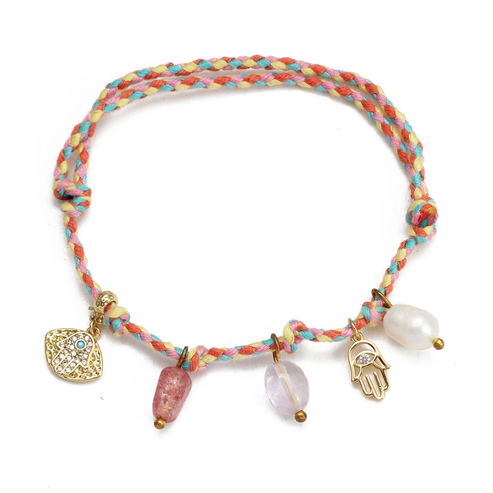 Colorful Evil Eye Braided Bracelets