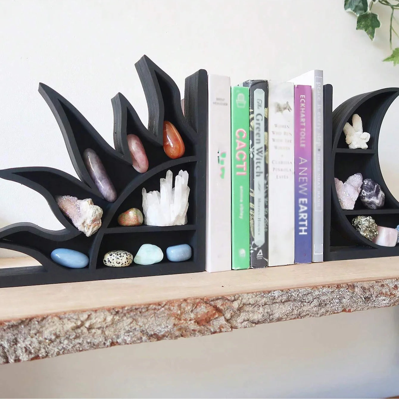 Sun & Moon Crystal Storage Bookends