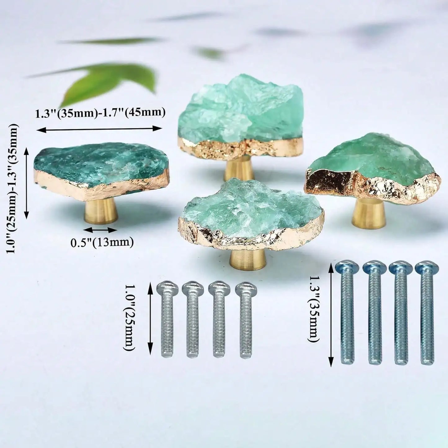 Green Fluorite Crystal Knob