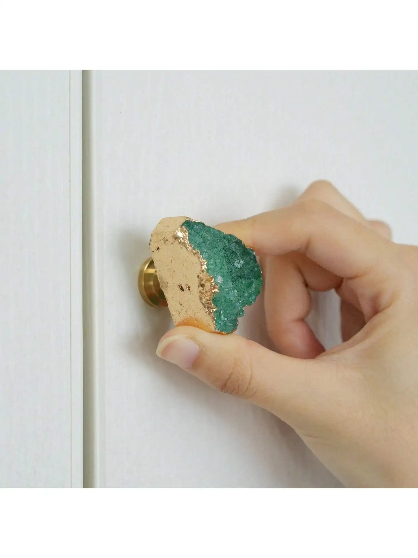 Green Fluorite Crystal Knob