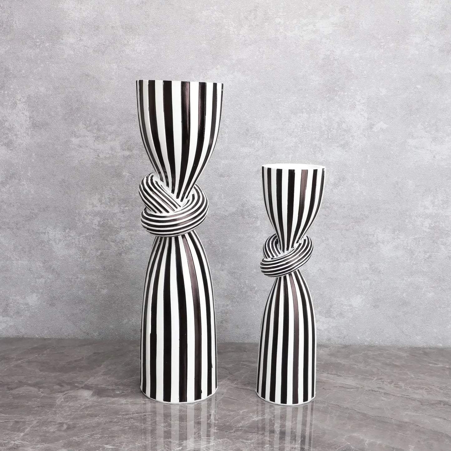 Striped Knot Single Candle Holder
