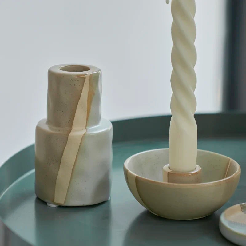 Ceramic Taper Candlestick Holder