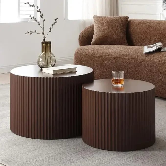 Round Nesting Coffee Tables Set