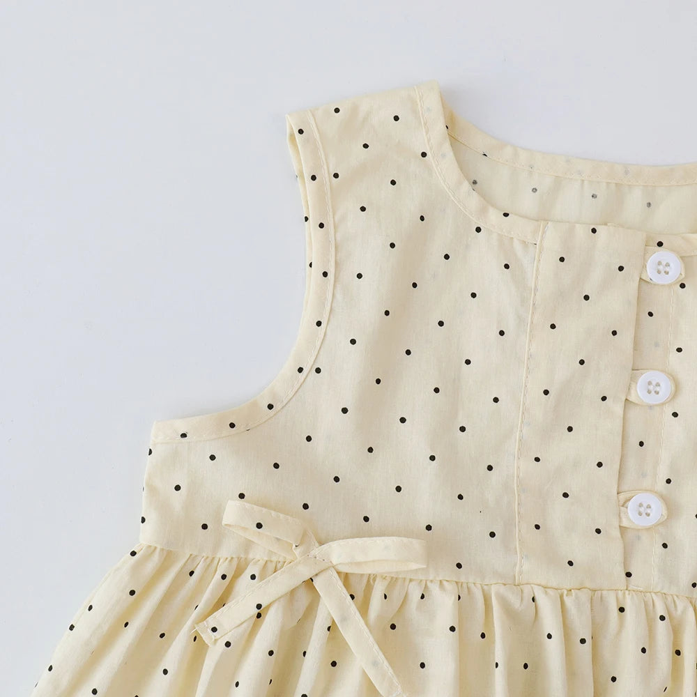 Polka Dot Top & Wide Leg Pants Set