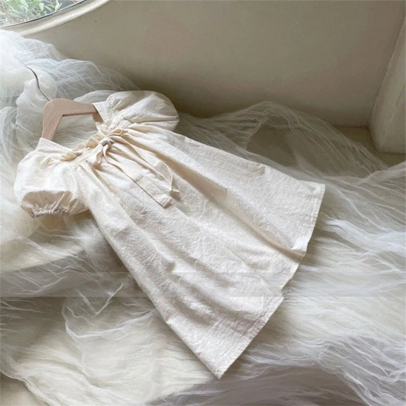 Girls' Bubble Sleeve Dress (2 colors)