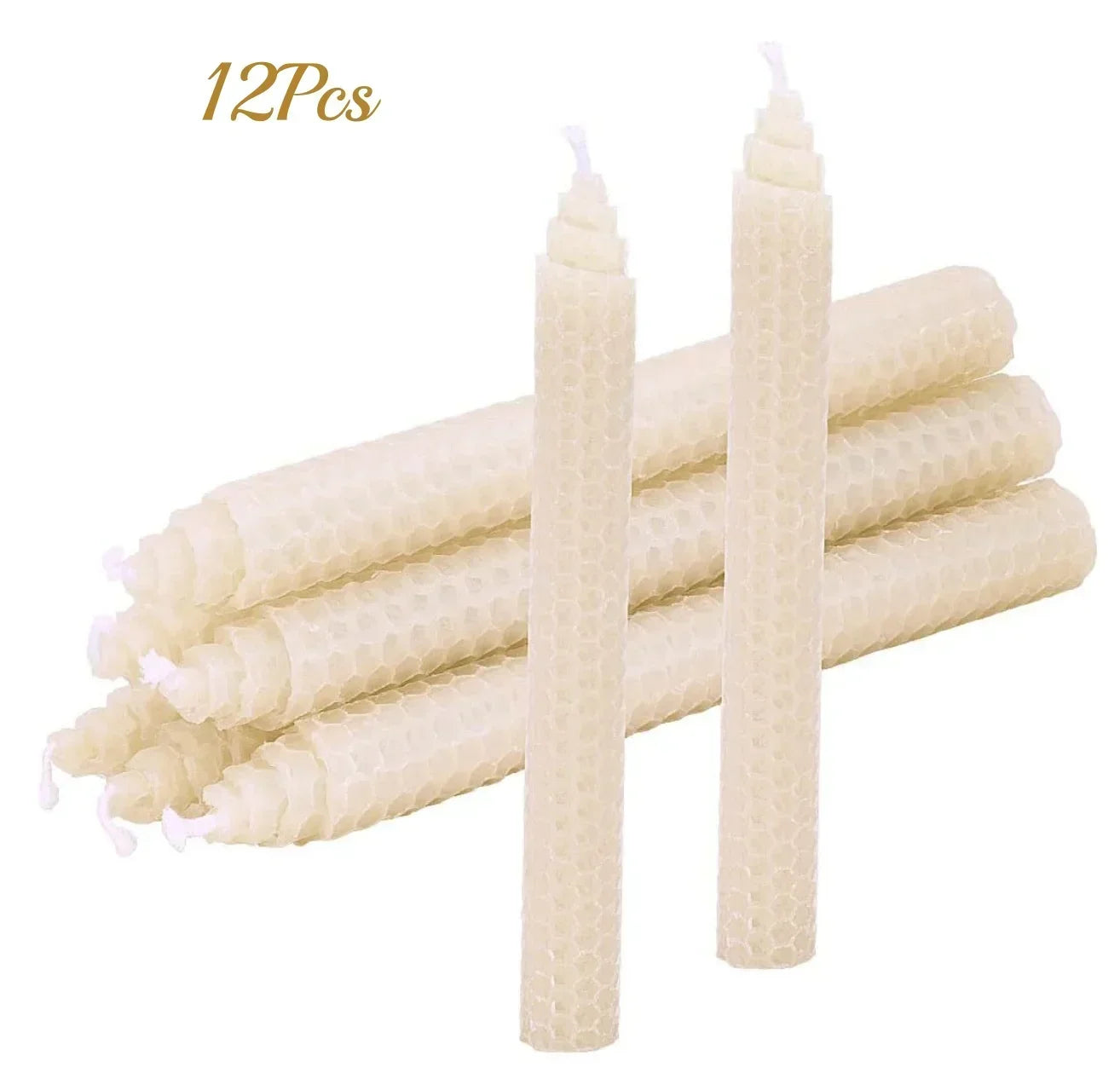 Hand-Rolled Beeswax Taper Candles