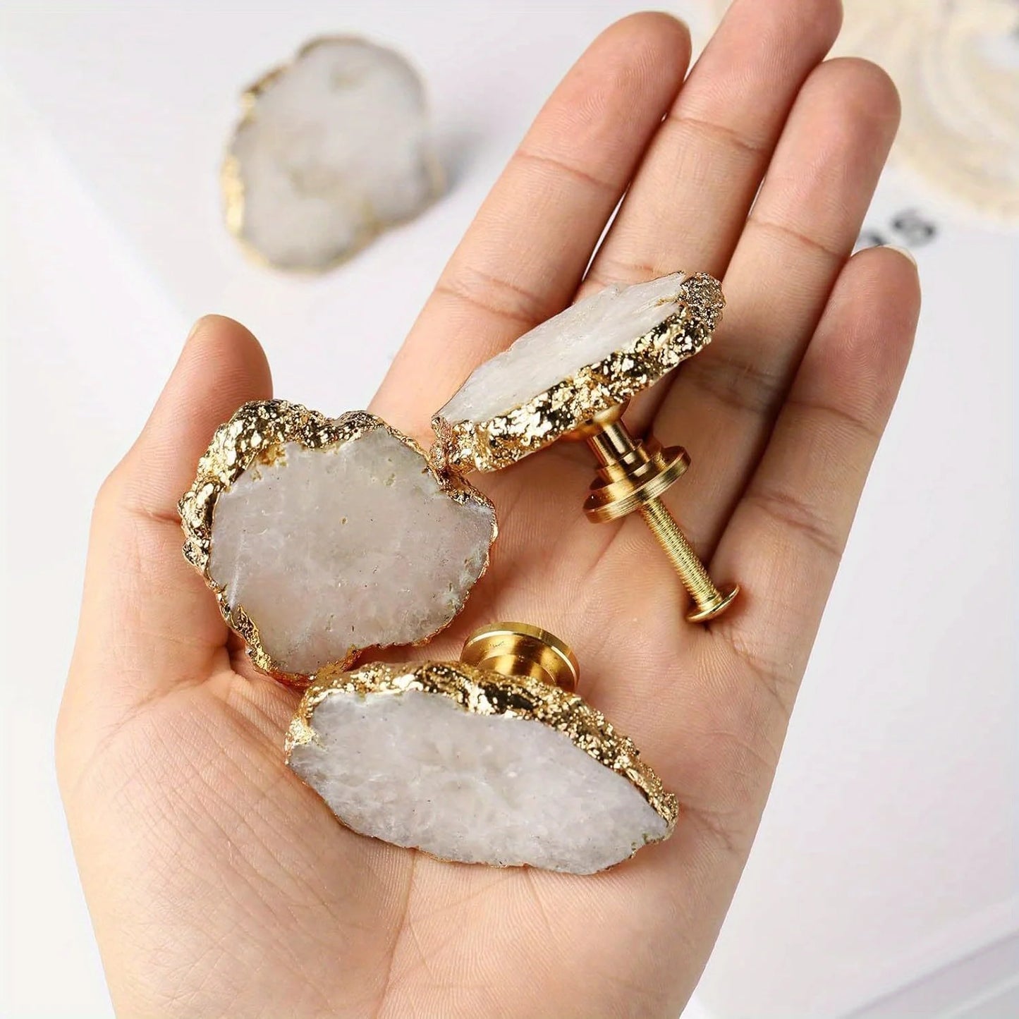 Natural Ore Crystal Knobs (4 piece set)