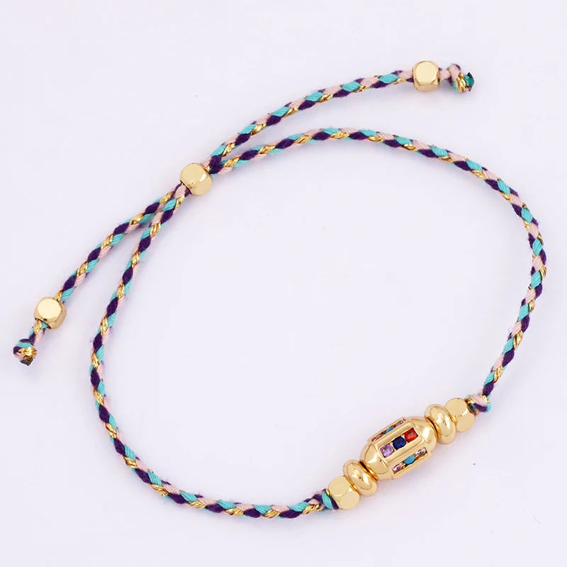Cotton Cord Evil Eye Bracelet