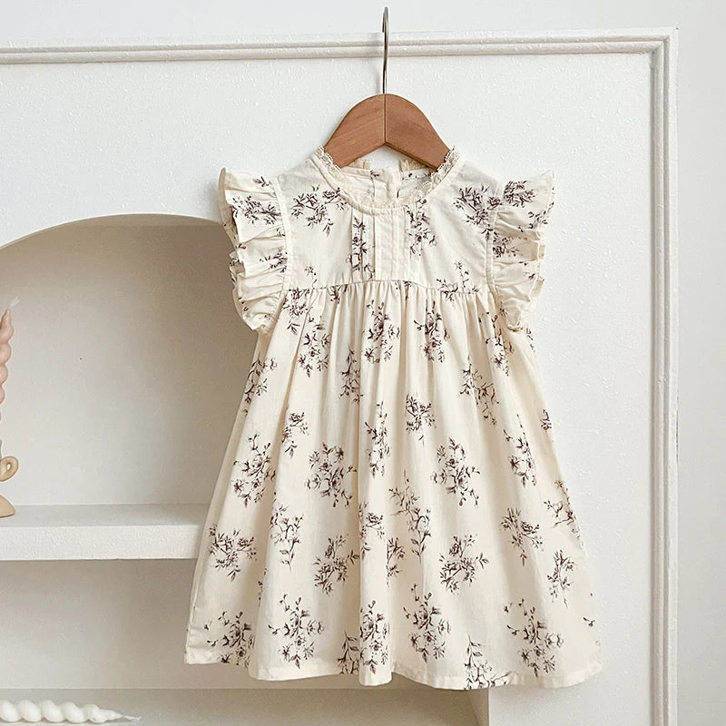 Baby Girls Dress with Ruffled Sleeves (3 colors)