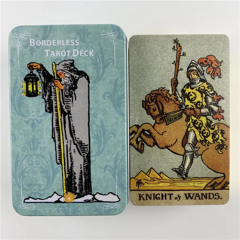 Metal Box with Gilded Edition Rider Tarot Card Deck