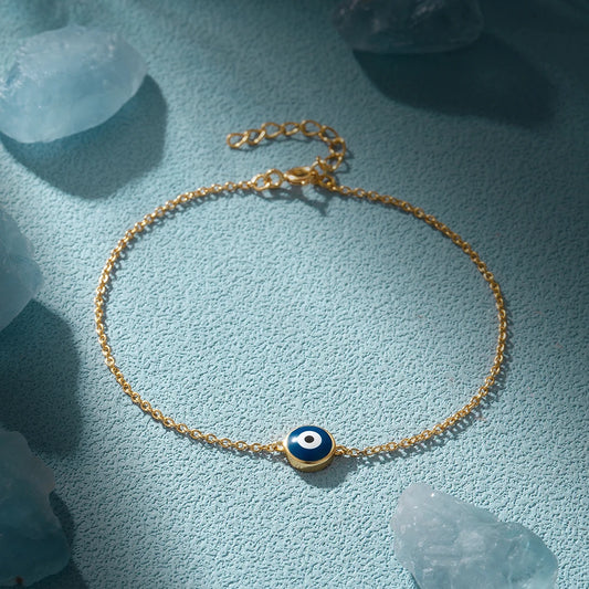Sterling Silver & Zircon Evil Eye Bracelet (various designs)