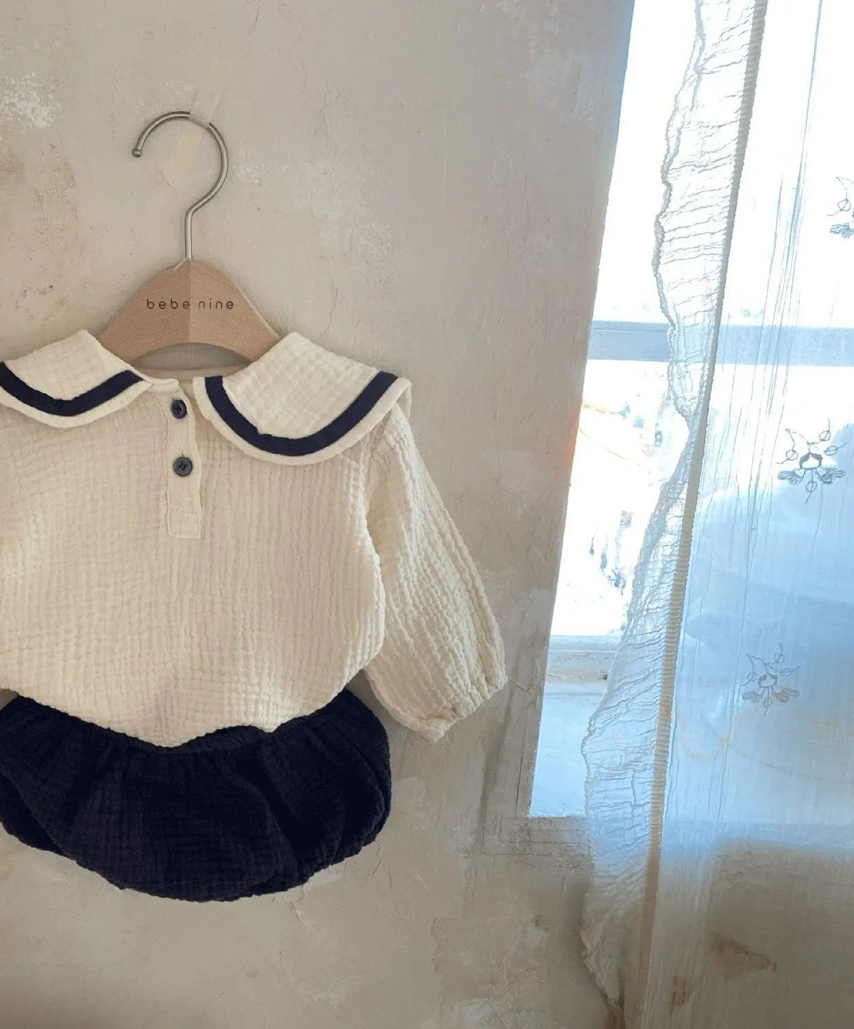 Baby Girl & Boy Muslin Organic Cotton Long Sleeve Top + Shorts Set