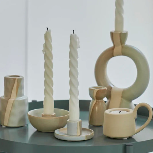 Ceramic Taper Candlestick Holder