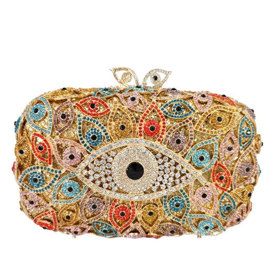 Evil Eye Crystal Minaudiere