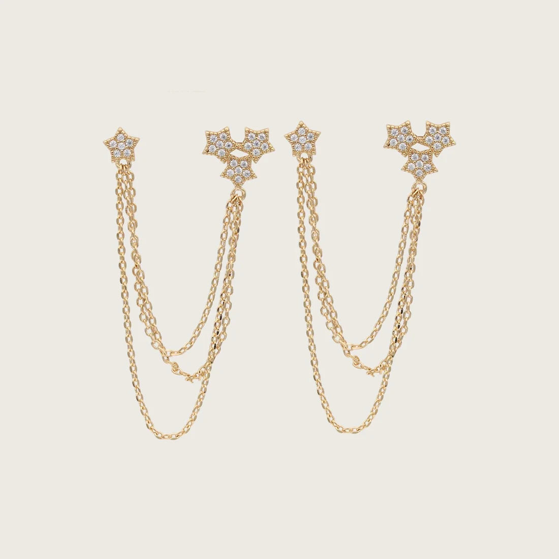 Gold-plated Chain & Stud Earrings (various styles)