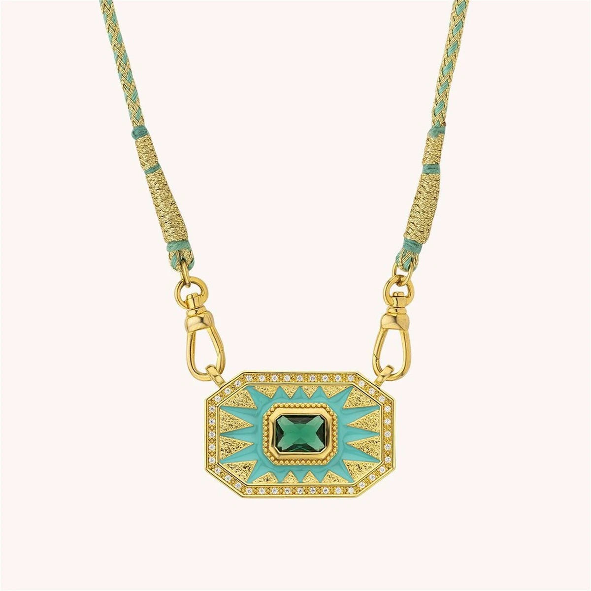 Tarot Cards Inlaid Gem Necklace