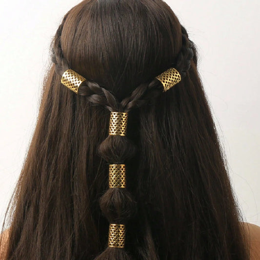 Alloy Hollow Mesh Hair Jewelry for Braids