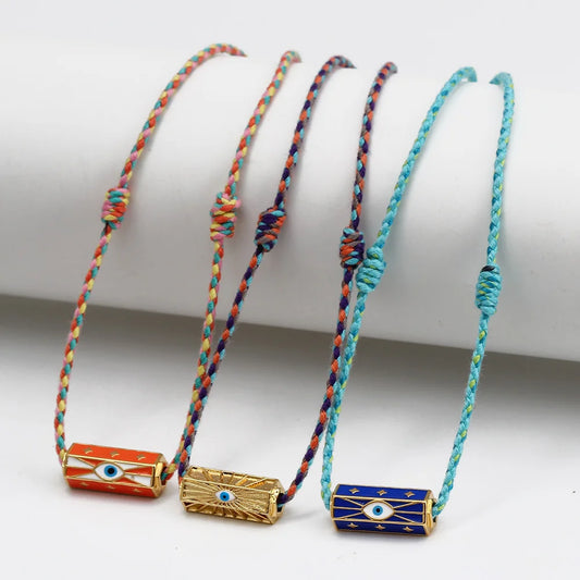 Evil Eye Handmade Braided Necklace