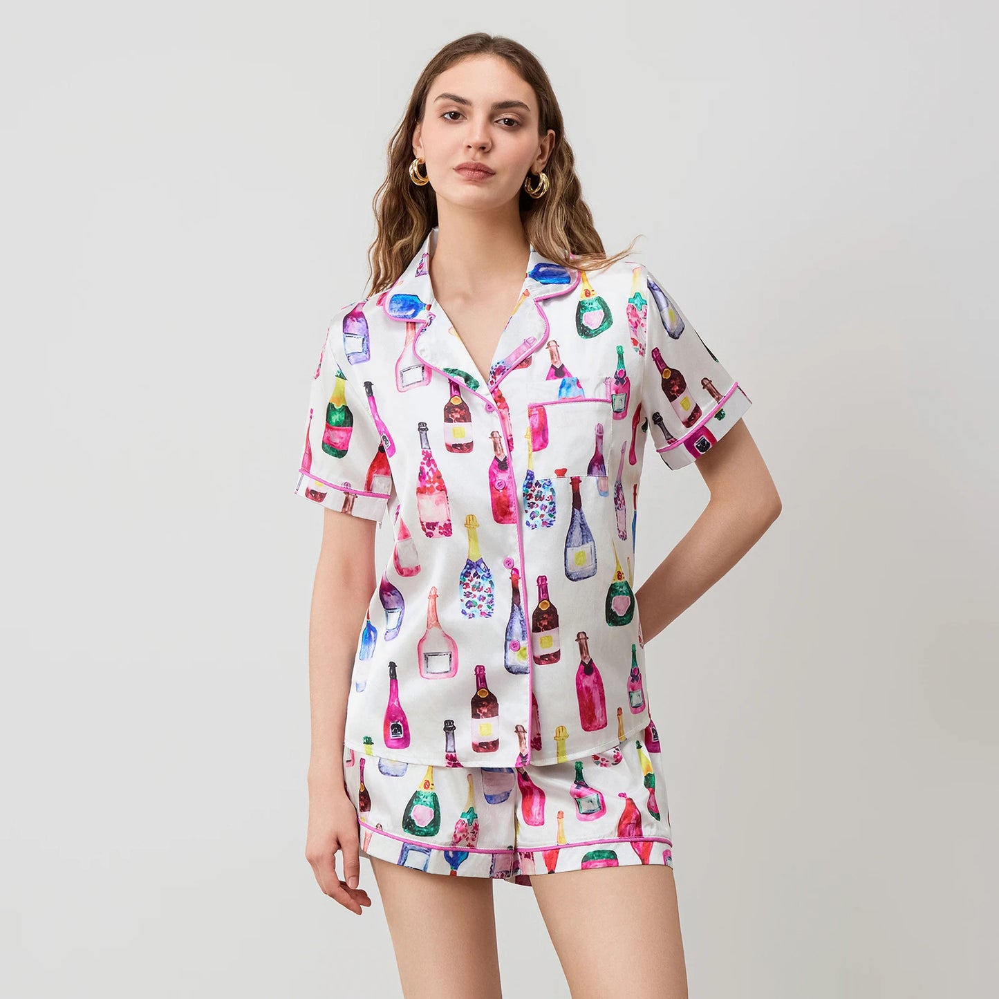 Champagne Lounge Set (Shirt & Shorts)