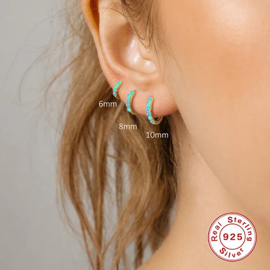 Sterling Silver & Opal Earring (1 piece)