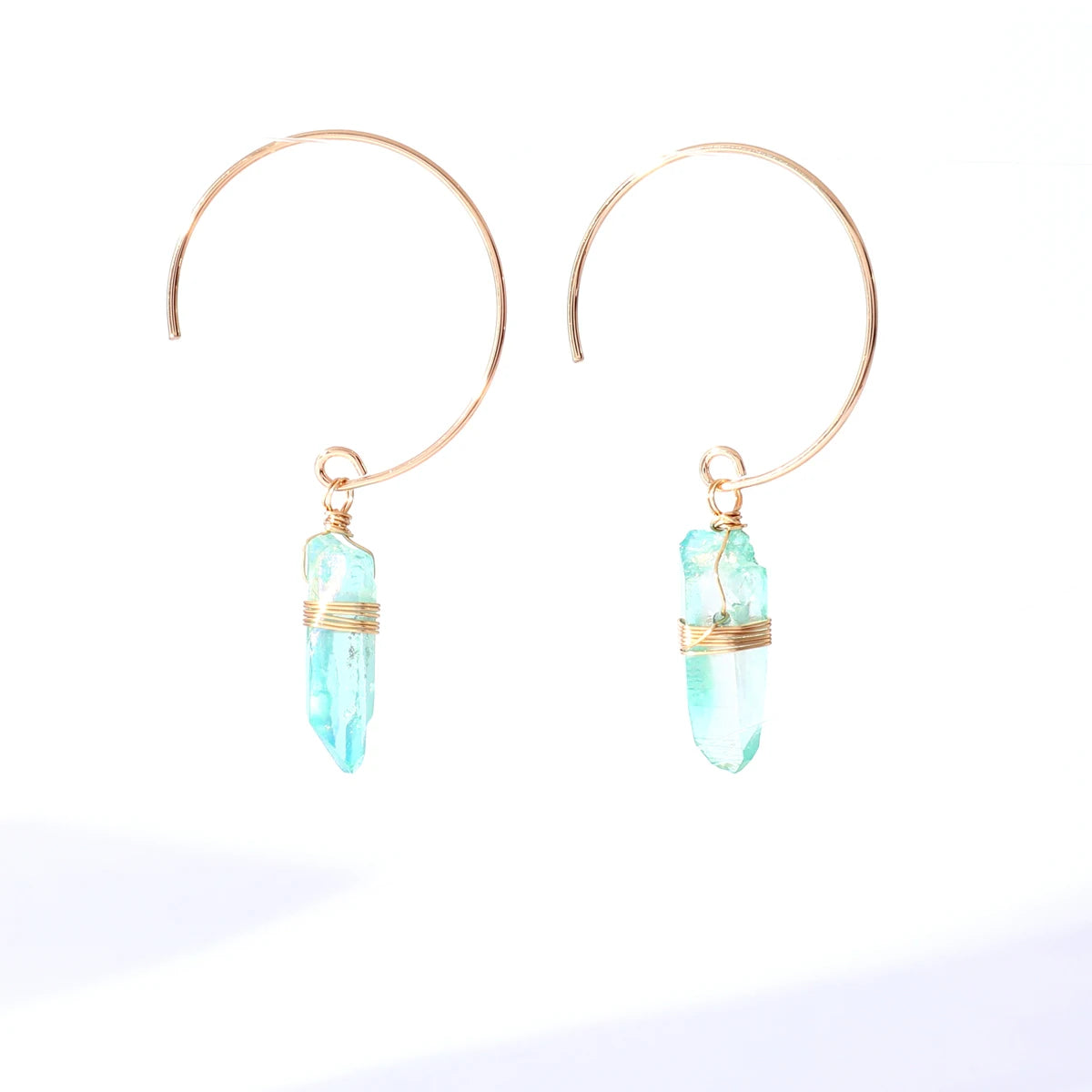 Handmade Crystal Quartz Stone Earrings