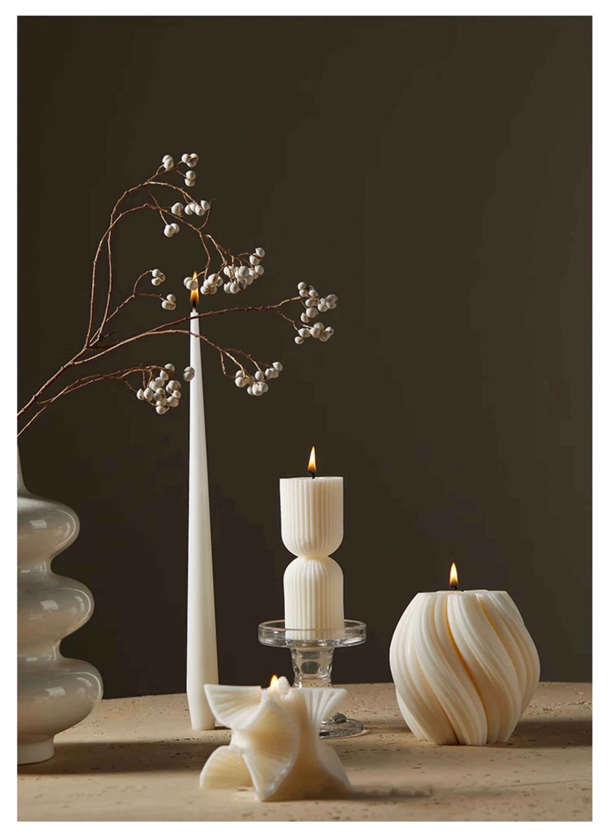 Luxury Decoration Candle Nordic Geometric Scented Candles Aesthetic Big Home Decorative Candles Table Decoration and Accessories