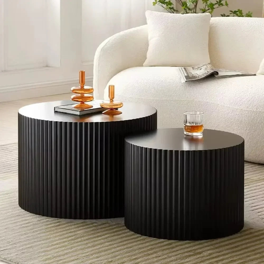 Round Nesting Coffee Tables Set
