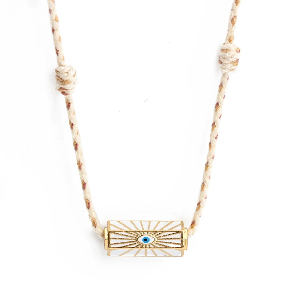Evil Eye Handmade Braided Necklace