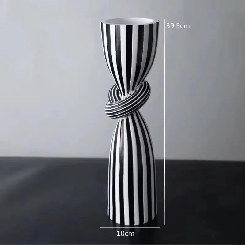 Striped Knot Single Candle Holder