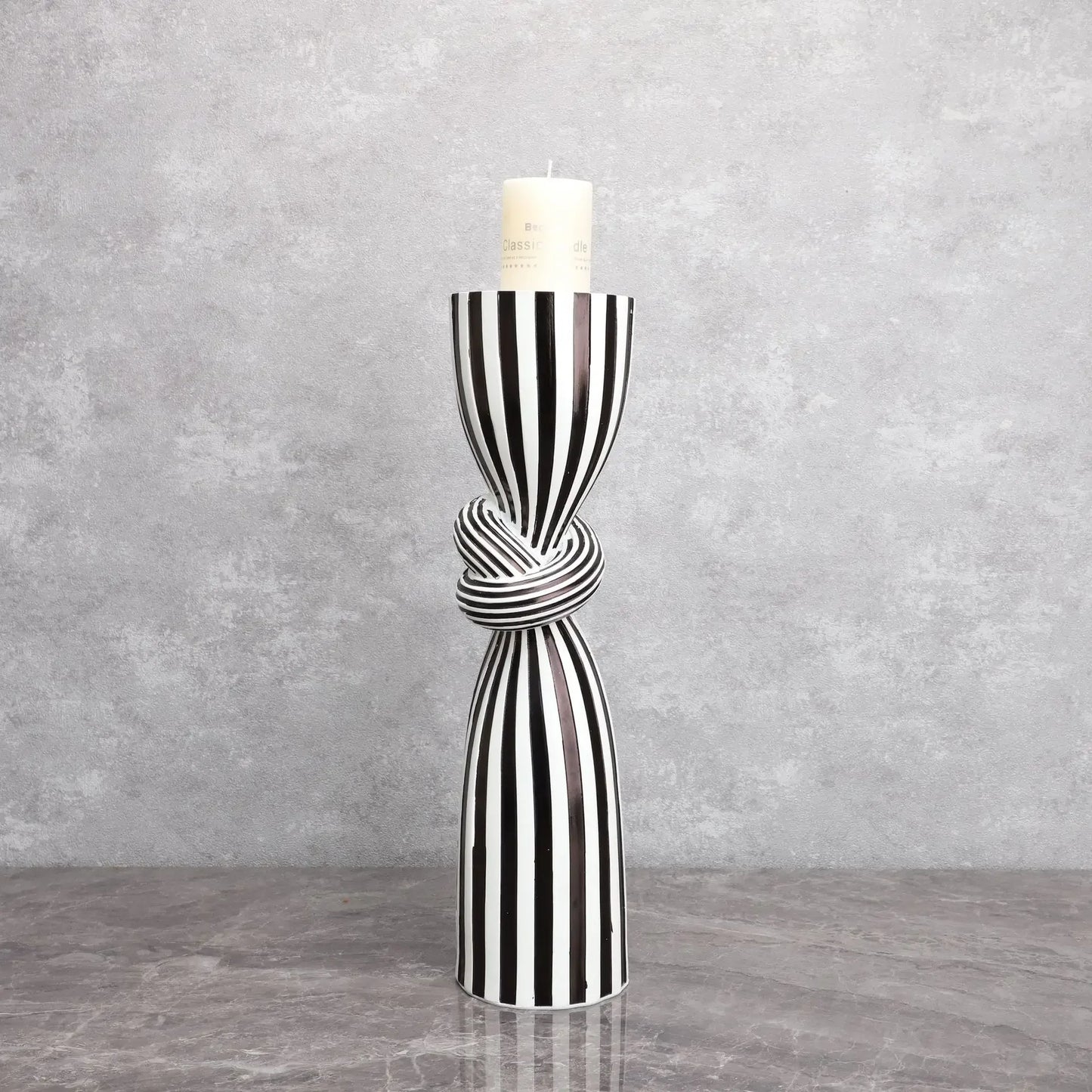Striped Knot Single Candle Holder