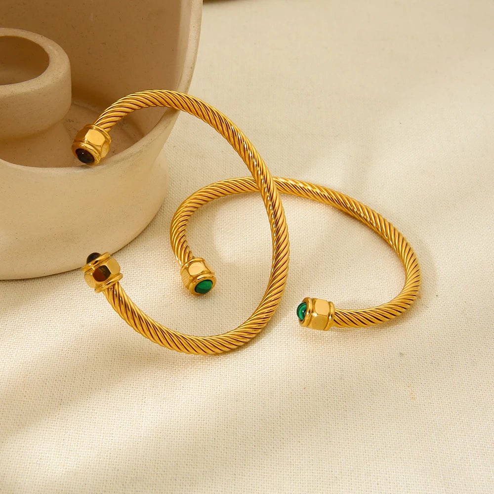 18k Gold Plated Stainless Steel Bangle