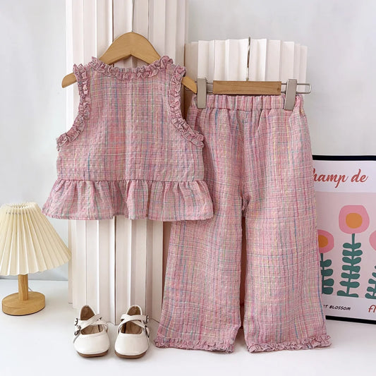 Girl's Pink Two-piece Set