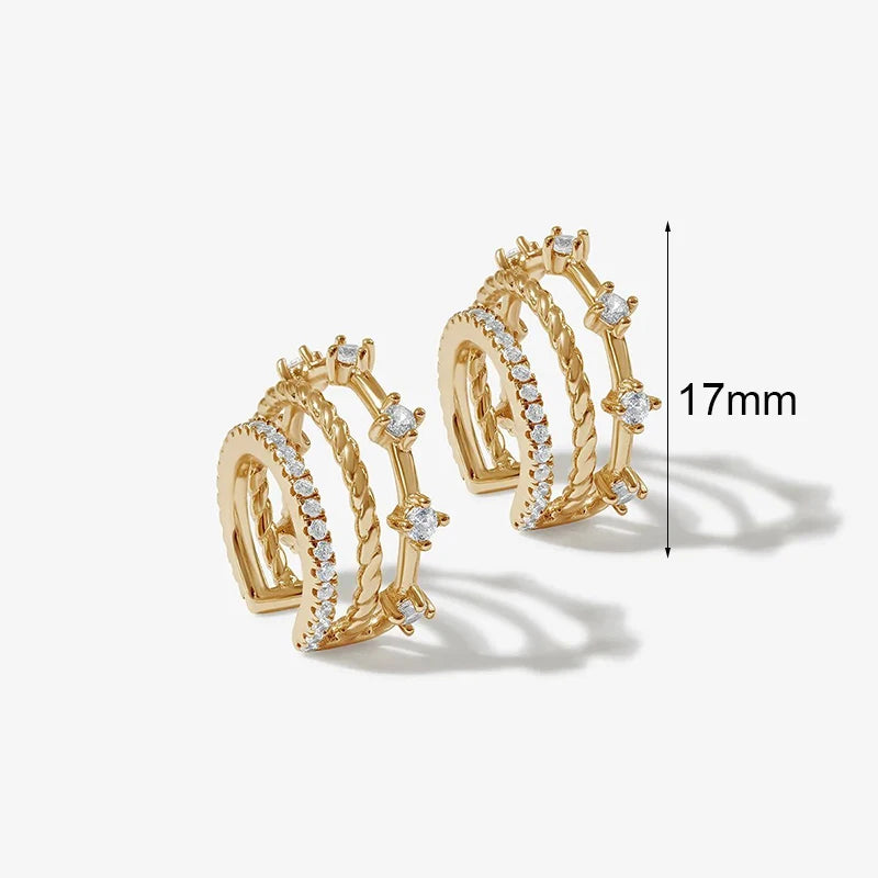 Gold Plated Cubic Zirconia Earrings (8 style options)