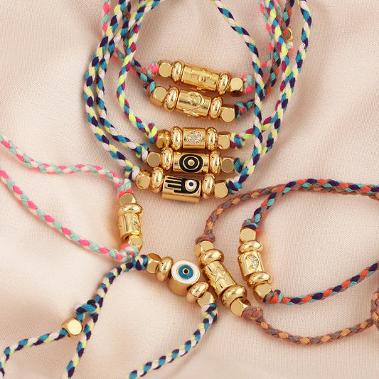Cotton Cord Evil Eye Bracelet