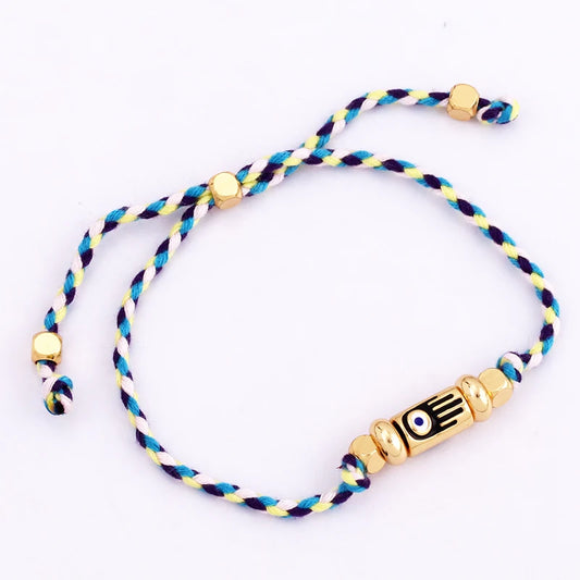 Cotton Cord Evil Eye Bracelet
