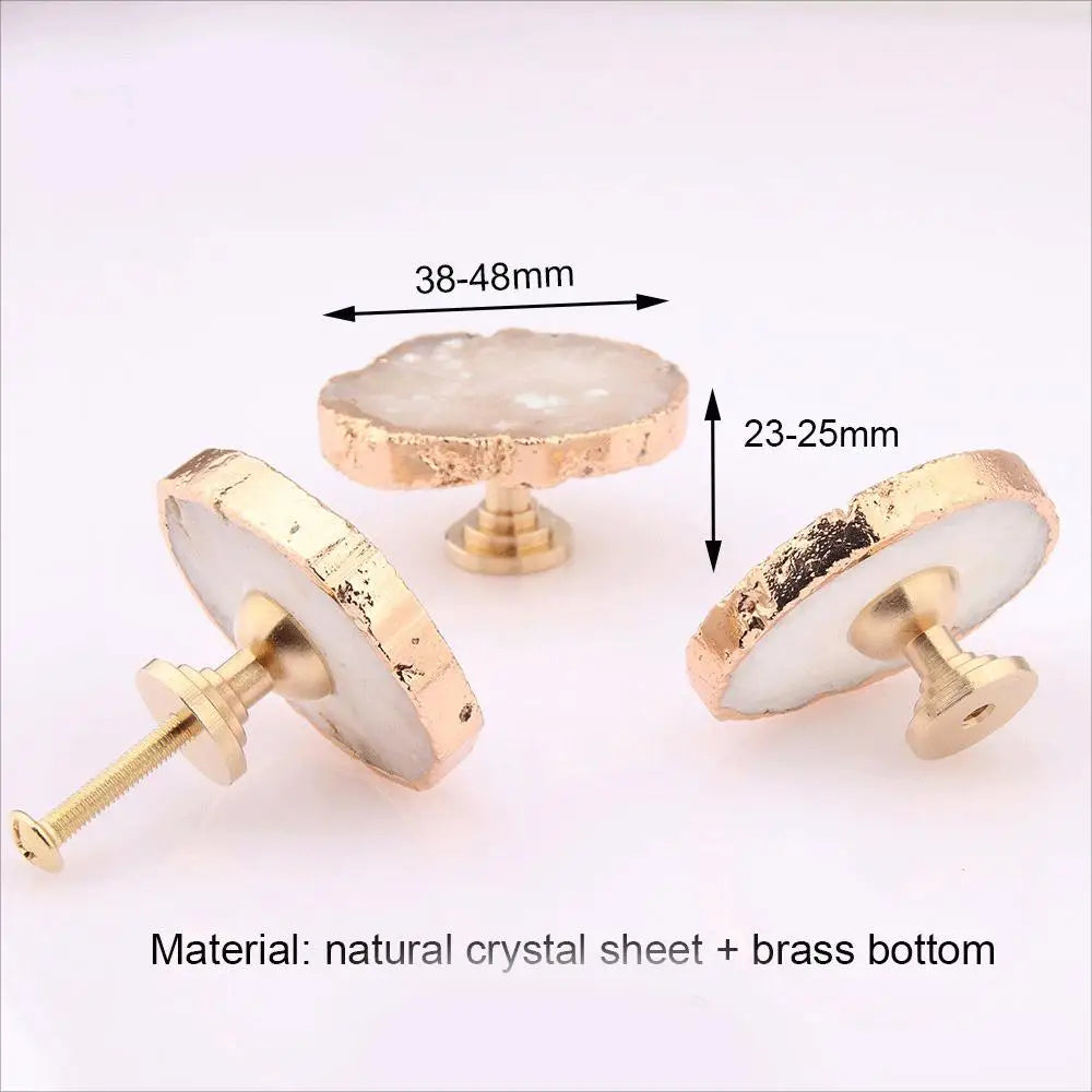 Natural Ore Crystal Knobs (4 piece set)