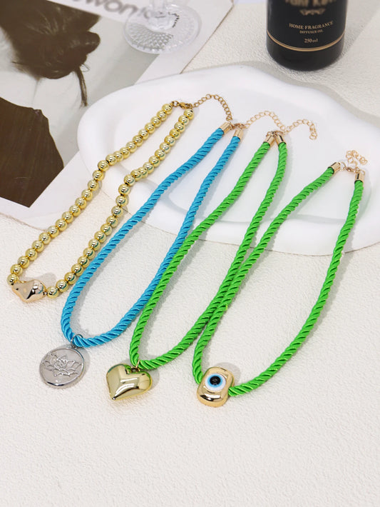 Thick Rope Charm Necklaces
