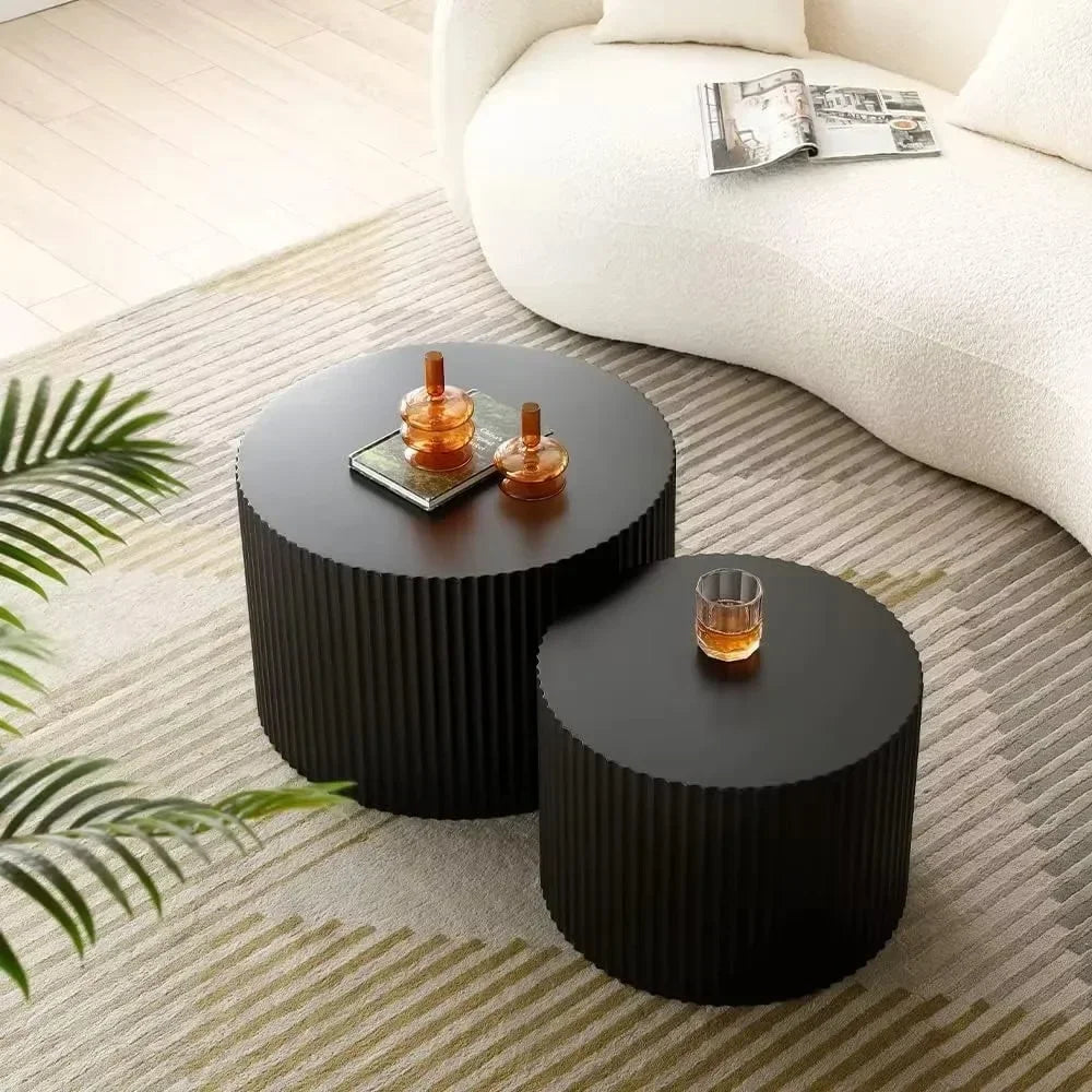 Round Nesting Coffee Tables Set