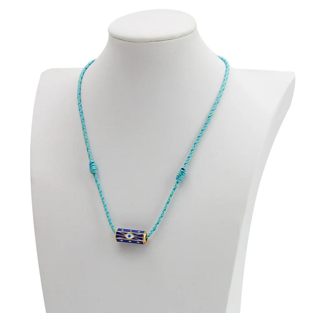 Evil Eye Handmade Braided Necklace