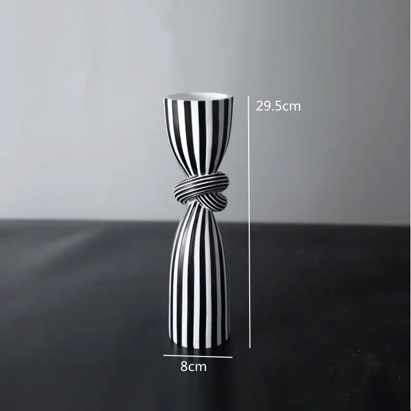 Striped Knot Single Candle Holder