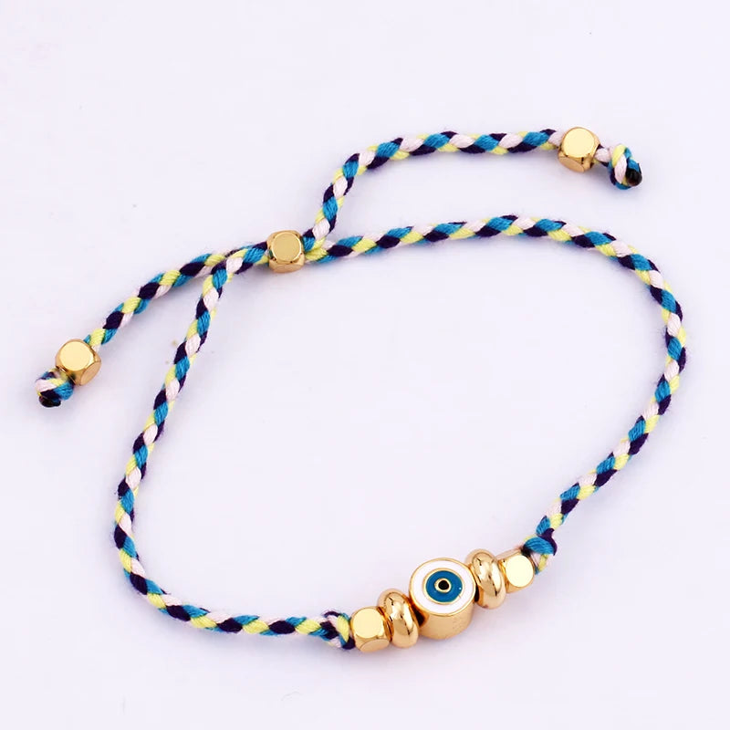 Cotton Cord Evil Eye Bracelet