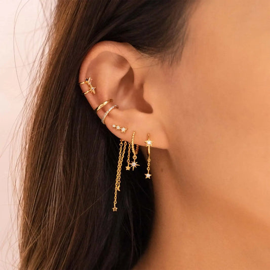 Cloud, Star & Moon Chain Earrings (various styles)