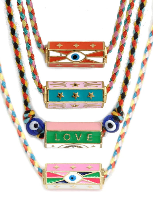 Evil Eye Handmade Braided Necklace