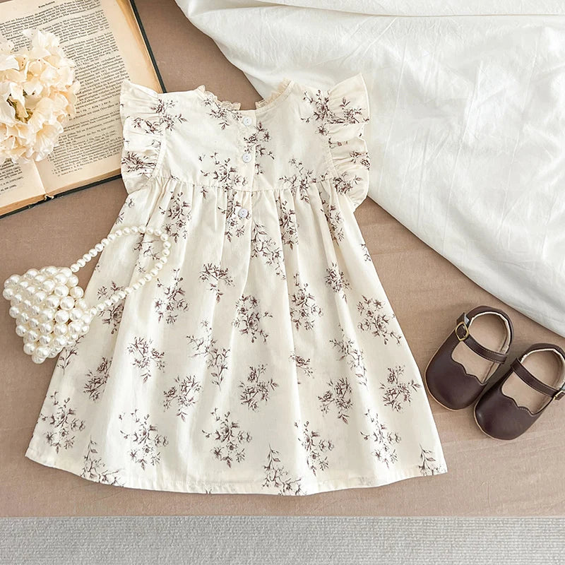 Baby Girls Dress with Ruffled Sleeves (3 colors)