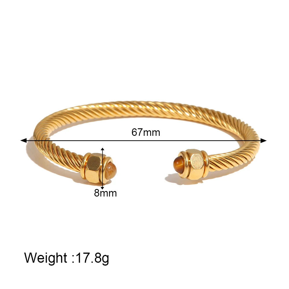 18k Gold Plated Stainless Steel Bangle