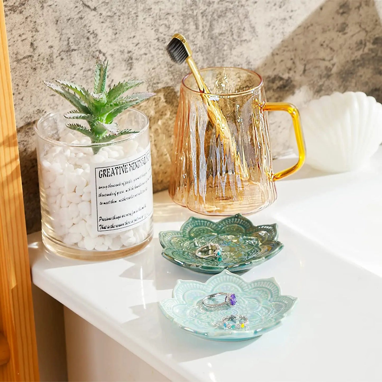 Mandala Ceramic Trinket Tray